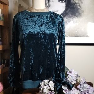 Gypsies & Moondust crushed velvet top XS